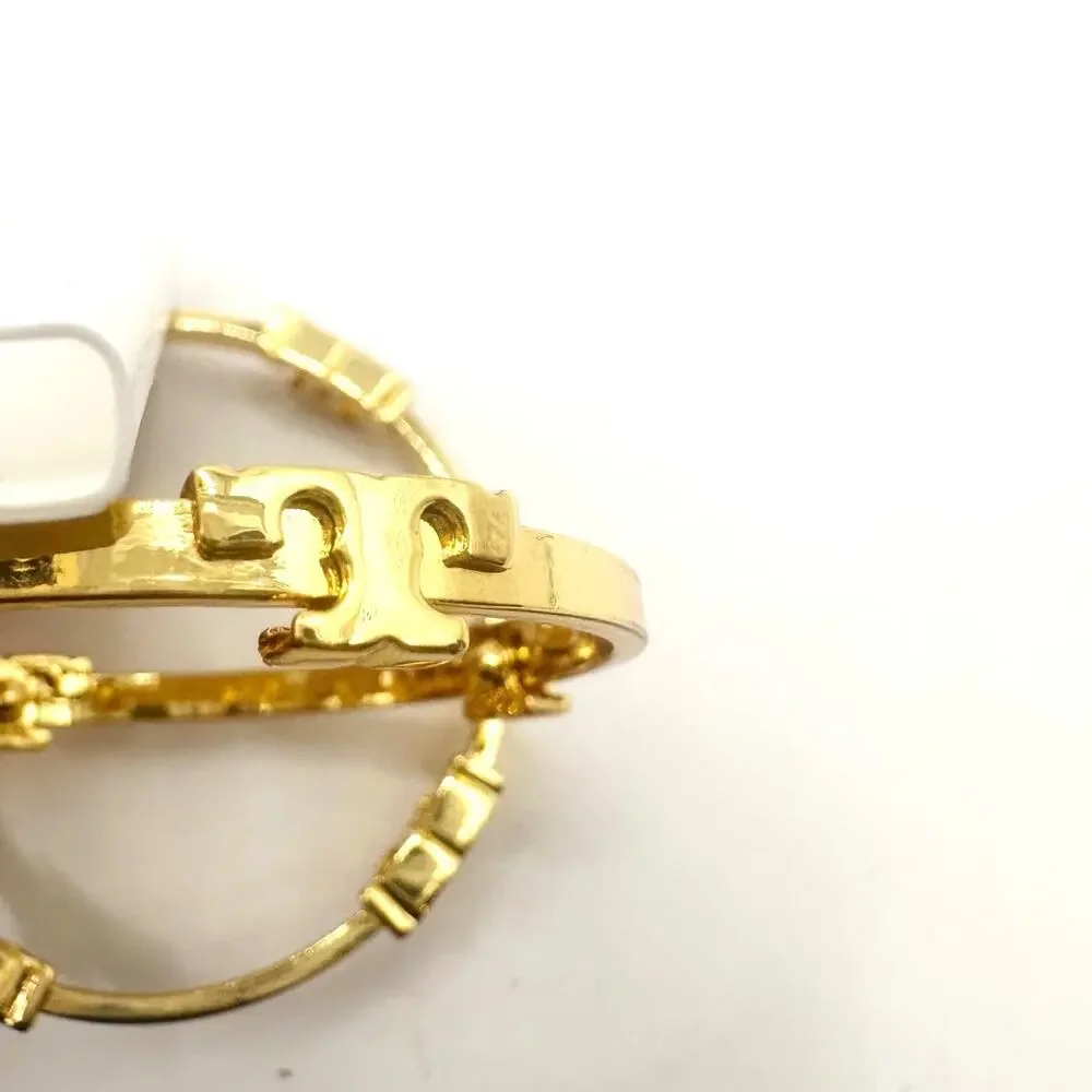 Tory Burch Logo T Earrings Oversized Signature Designer Jewelry NWT Gold